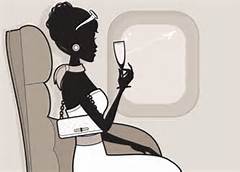 woman on flight